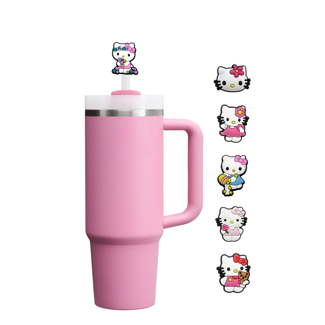 Hello Kitty Straw Cover, Kitty Straw Topper, Libbey Glass, Stanley Tumbler Accessories, Yeti,  Stanley Straw Cover, Stanley Accessories, Stanley Topper, Sanrio