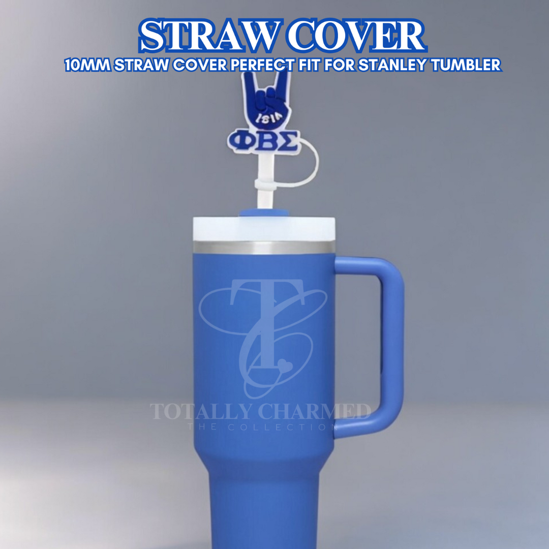Phi Beta Sigma, Straw Cover, Stanley Straw Cover, Stanley Topper, Blue Phi Fraternity, Sigma Straw Cover, Fraternity Gifts